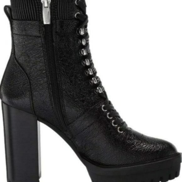 Vince Camuto Ermania Leather Platform Lace-up Bootie -7.5 - Picture 9 of 13